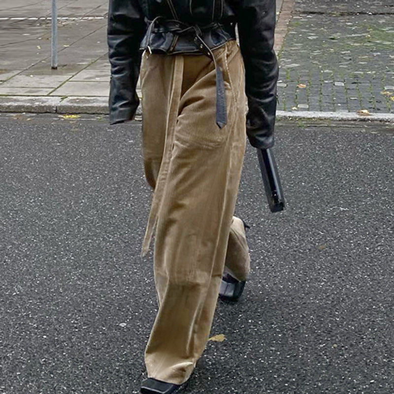 American Retro Style Corduroy Casual Trousers