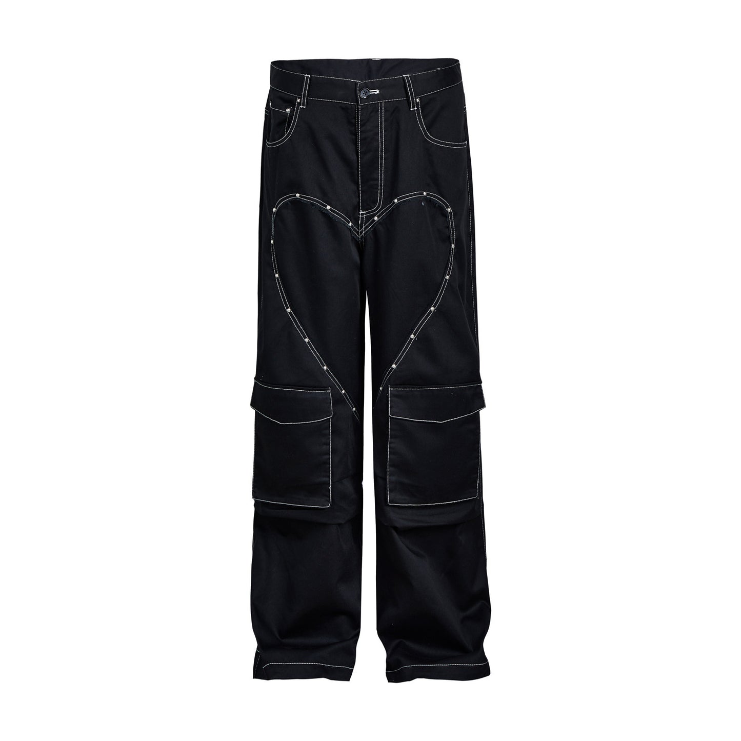 American Retro Love More Than 3D Cutting Workwear Casual Pants
