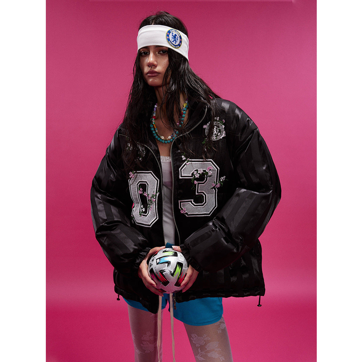 Warm Bread Embroidered Sports Cotton-padded Jacket