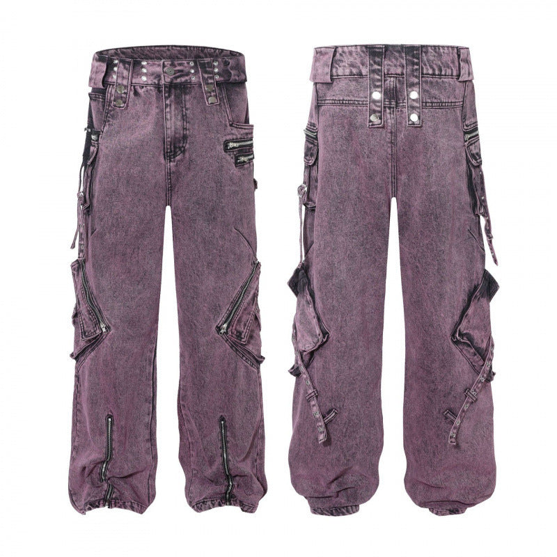 Autumn New Street Fashion Niche Cargo Jeans