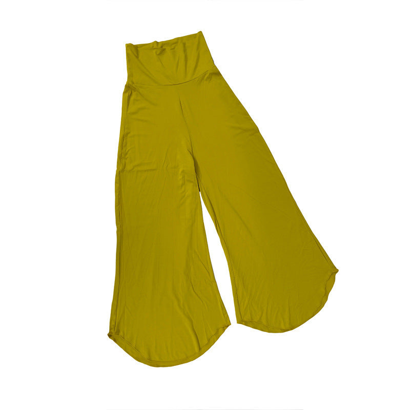 Bamboo Fiber Nude Feel Breathable High Waist Loose And Irregular Trousers Wide Leg Pants