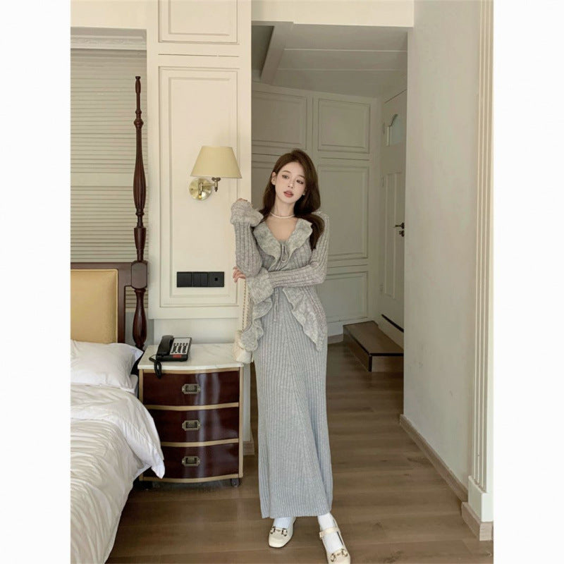Women's Autumn And Winter Gentle Bell Sleeve Knitted Cardigan