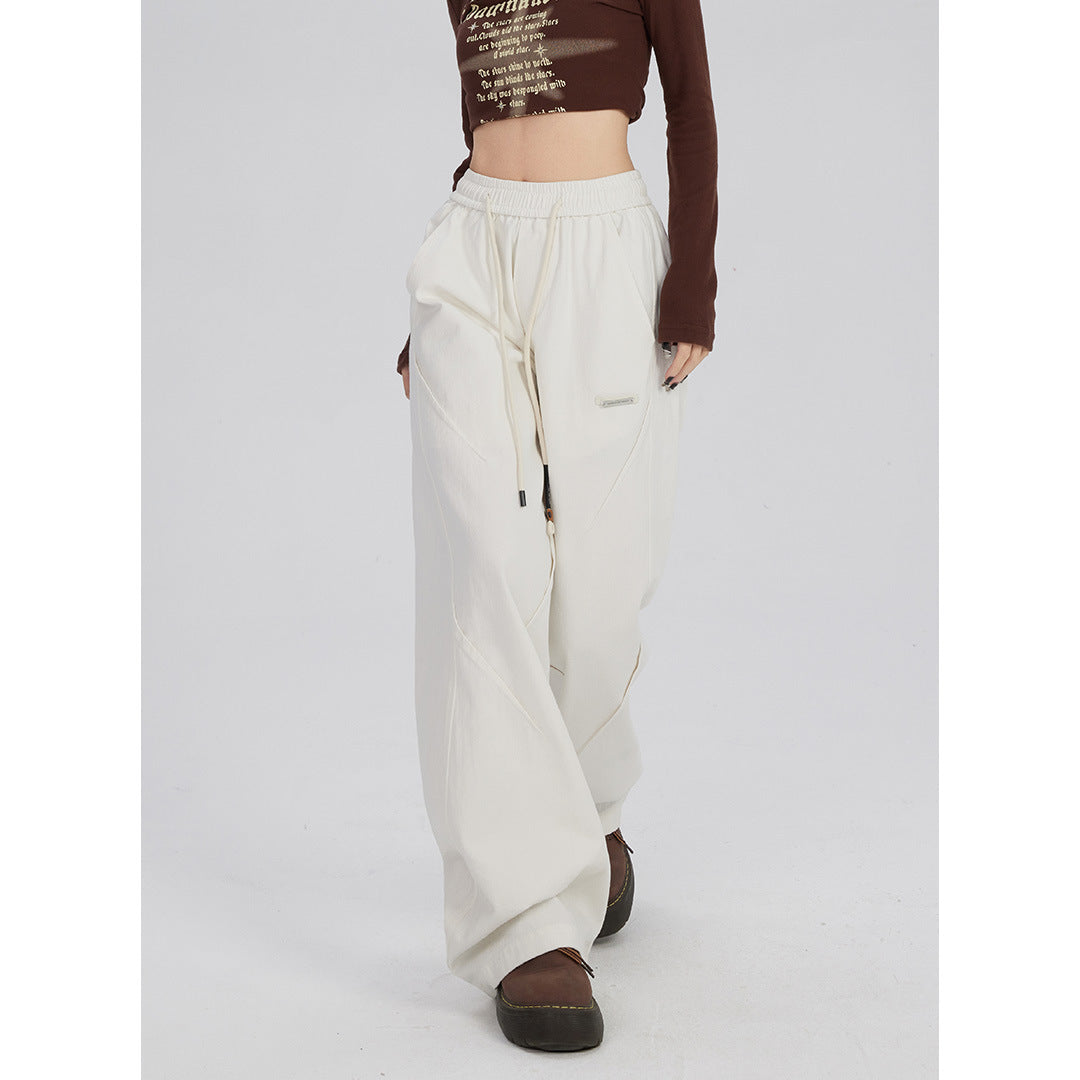 Women's Straight Wide Leg Mopping Casual Pants