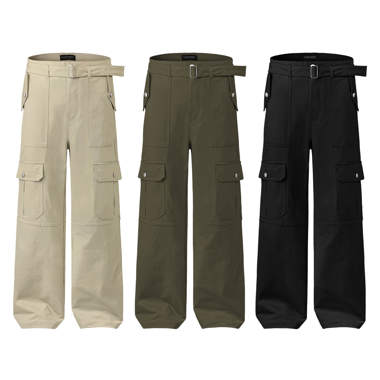 American Retro High-grade Neutral Multi-pocket Design Casual Wide-leg Workwear Trousers