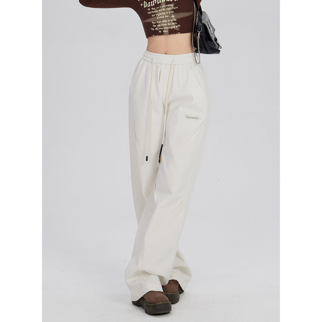 Women's Straight Wide Leg Mopping Casual Pants