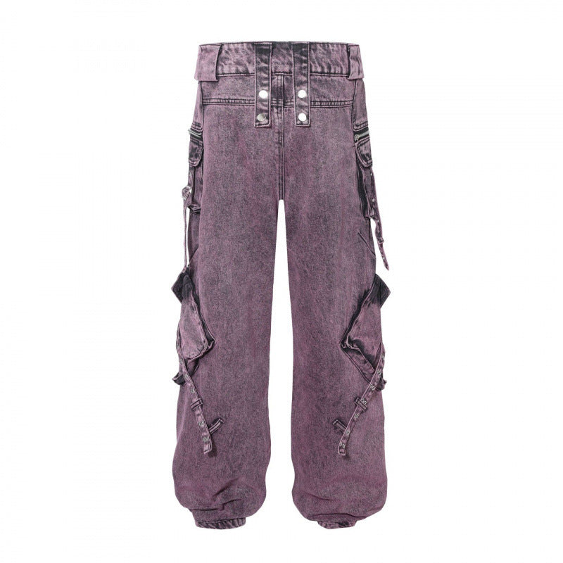 Autumn New Street Fashion Niche Cargo Jeans