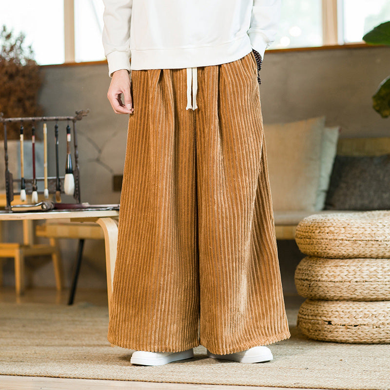 Autumn Men's Corduroy Casual Pants Chinese Style