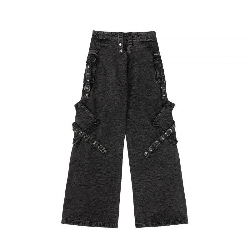 Autumn New Street Fashion Niche Cargo Jeans