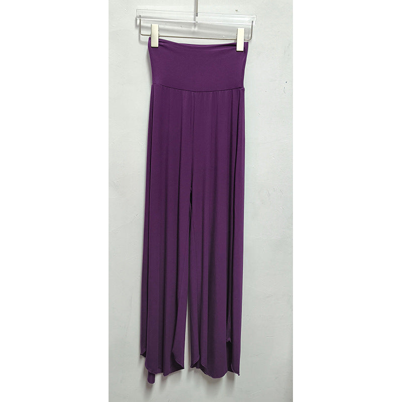 Bamboo Fiber Nude Feel Breathable High Waist Loose And Irregular Trousers Wide Leg Pants