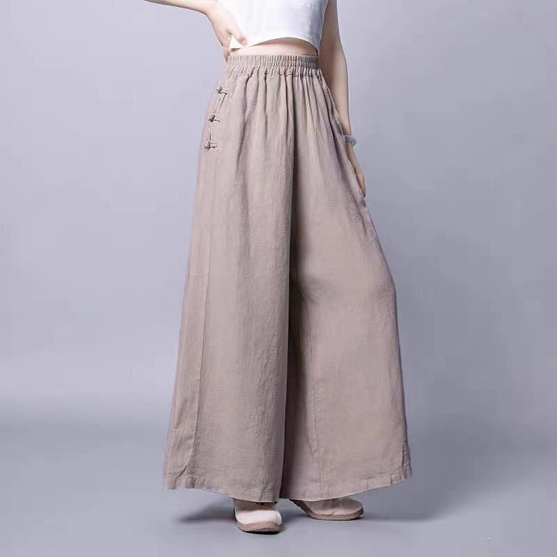 Women's Cotton And Linen Thin Wide-leg Pants
