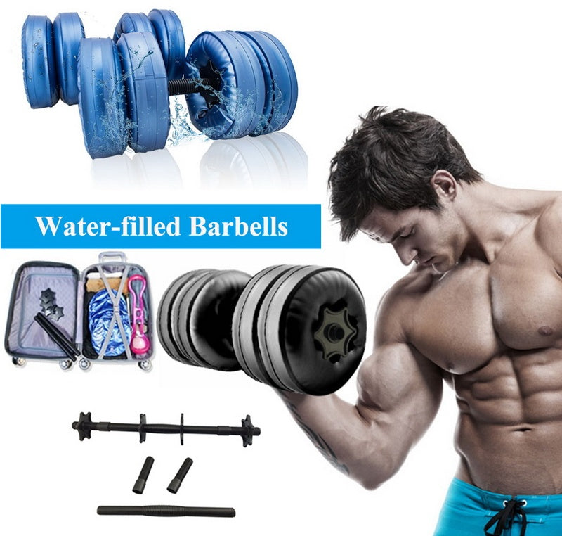 Adjustable 20-25 KG Water-filled Dumbbell for Men Home Fitness Arm Muscle Training Equipment Portable Convenient Water Injection Dumbb
