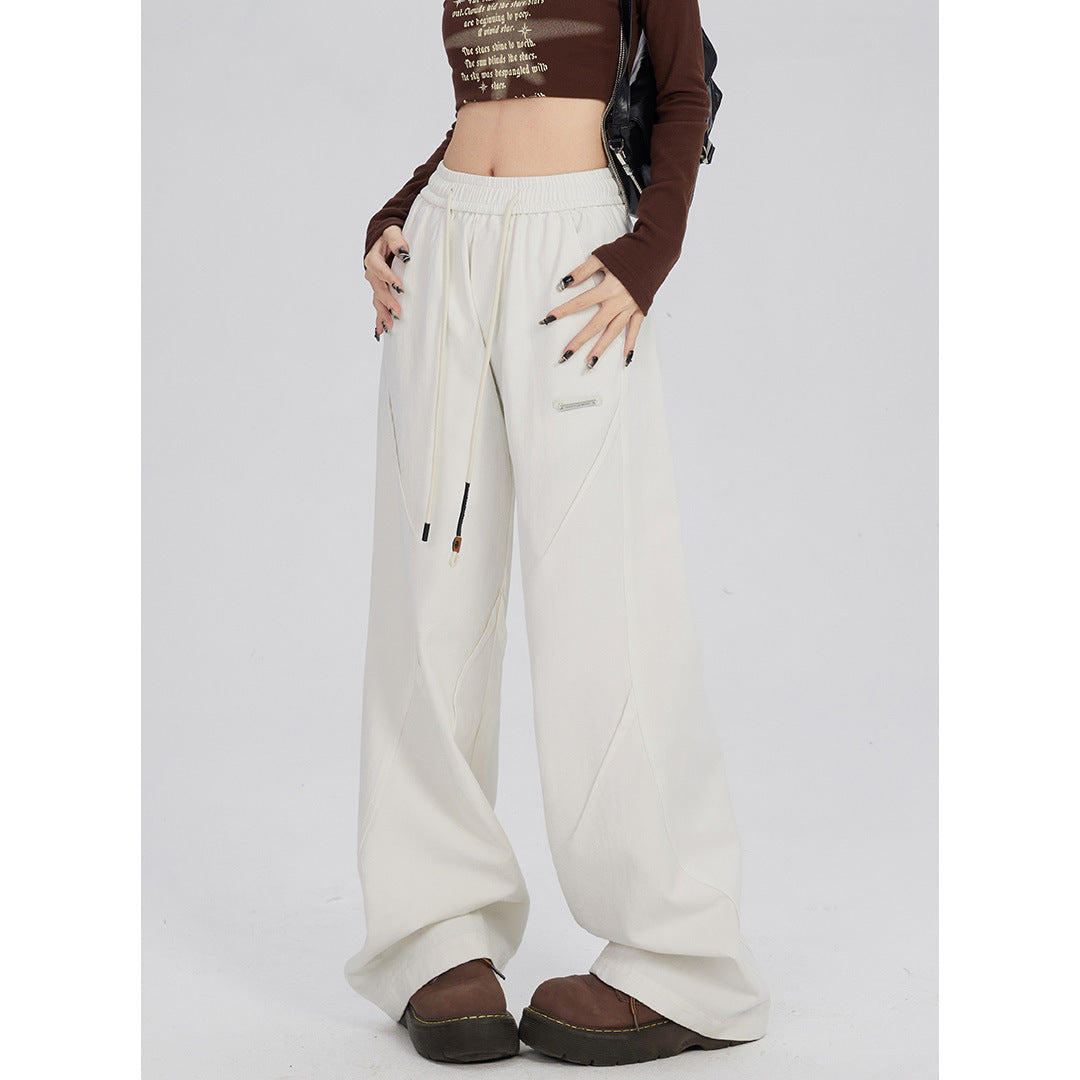 Women's Straight Wide Leg Mopping Casual Pants