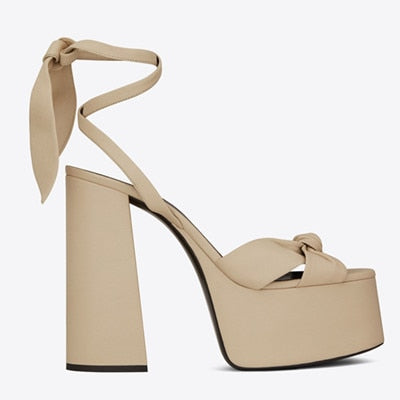 Women's Sandals High Platfrom Chunky Heels Shoes Summer Peep Toe Ankle Strap High Heels Party Shoes