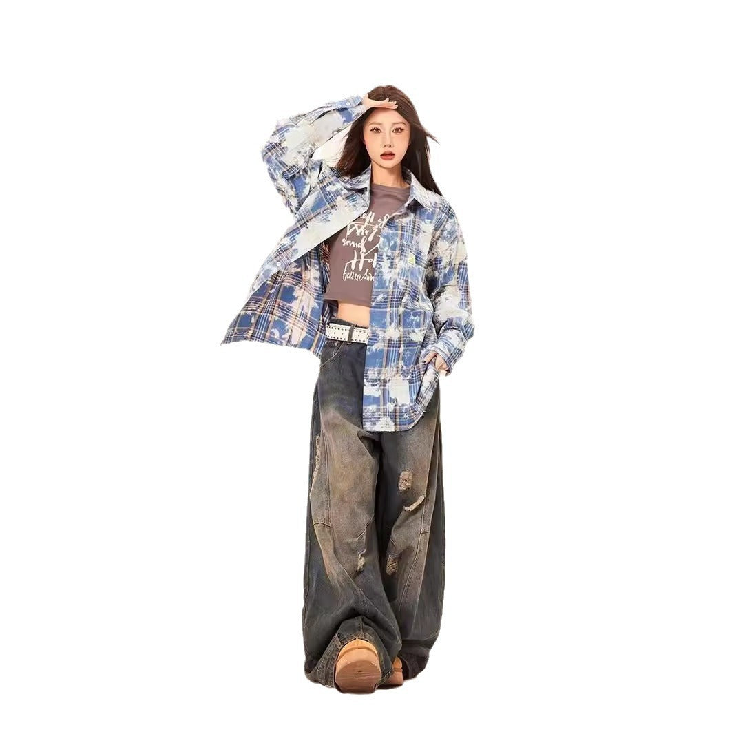 American Retro Loose Slimming Jeans