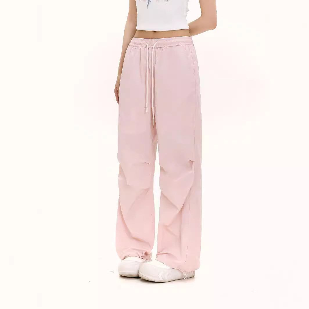 Women's Loose Low Waist Wide Leg Trousers