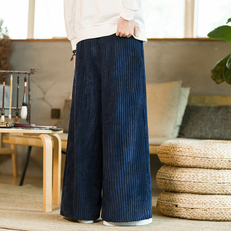 Autumn Men's Corduroy Casual Pants Chinese Style