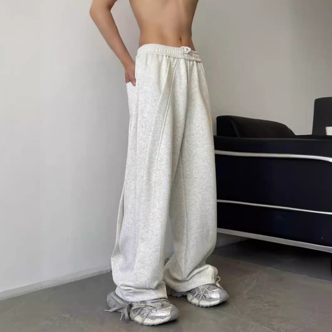 American Deconstruction Sweatpants High Street Pu Shuai Wide-leg Casual Pants