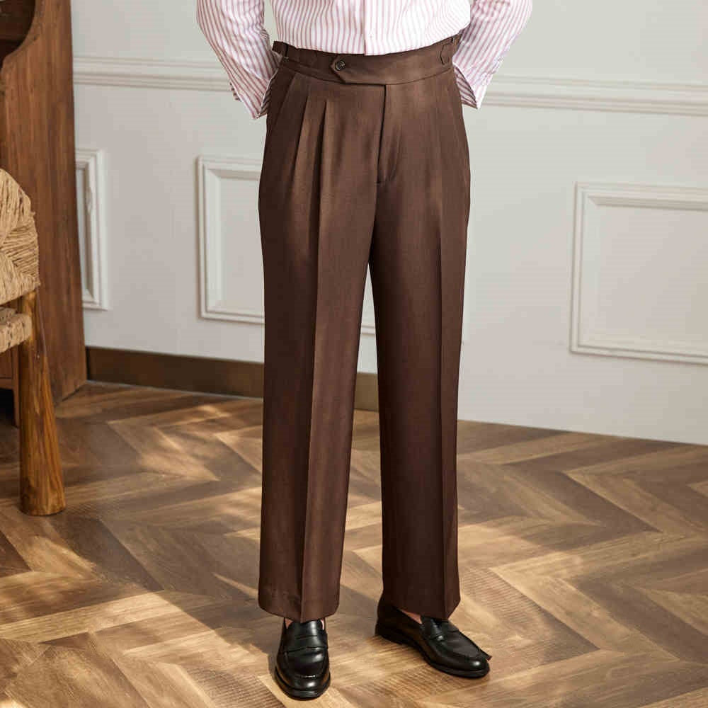 All-match Casual Wide Leg High-waisted Trousers Non-ironing Draping Baggy Pants