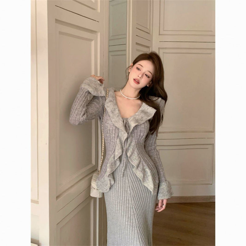 Women's Autumn And Winter Gentle Bell Sleeve Knitted Cardigan