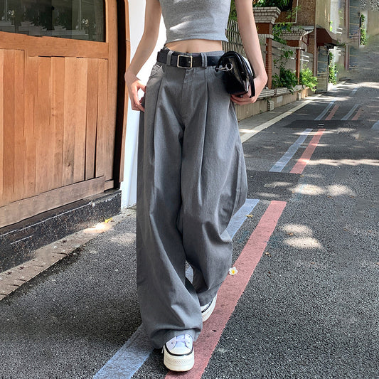 All-matching Loose High Waist Slimming Drooping Straight Casual Pants