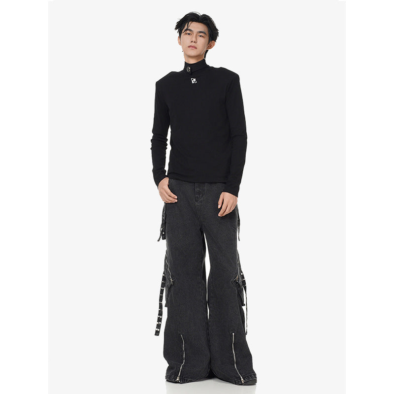 Autumn New Street Fashion Niche Cargo Jeans