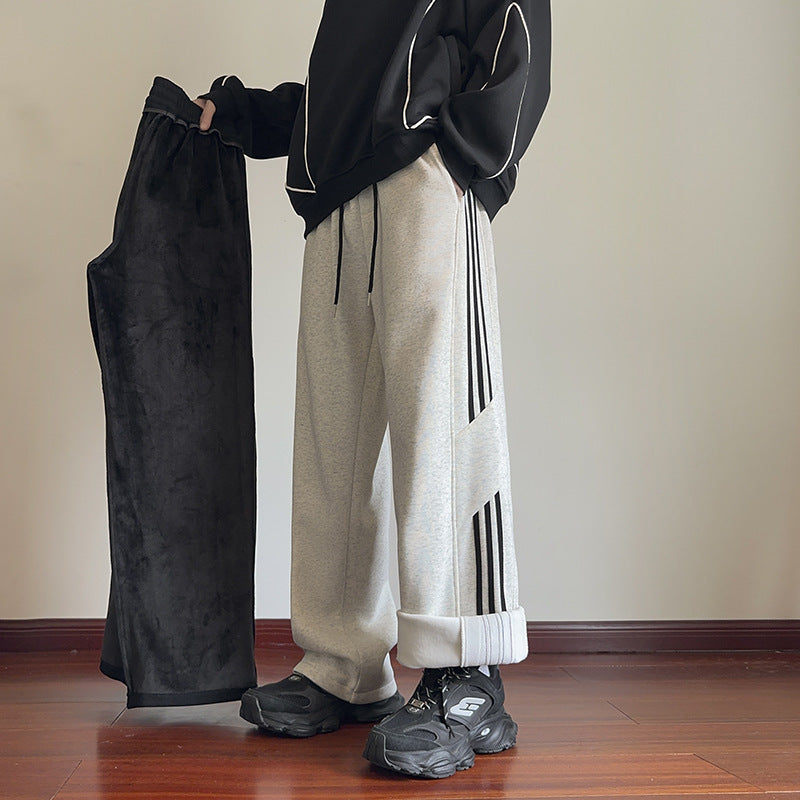 Trendy Sports Stripes Loose Casual Sweatpants