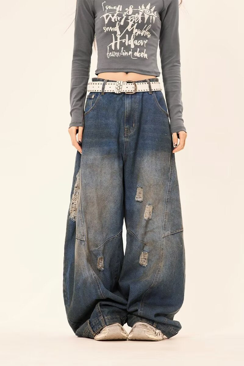 American Retro Loose Slimming Jeans
