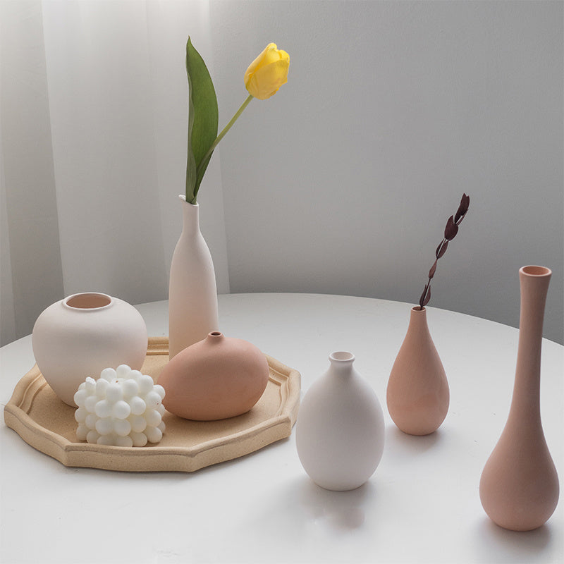 Unburnt Ceramic Small Vase Homestay Art Decoration Dried Flower Decoration