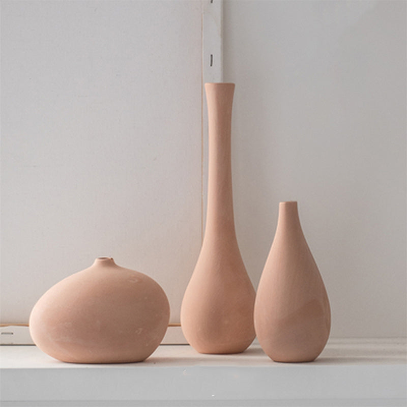 Unburnt Ceramic Small Vase Homestay Art Decoration Dried Flower Decoration