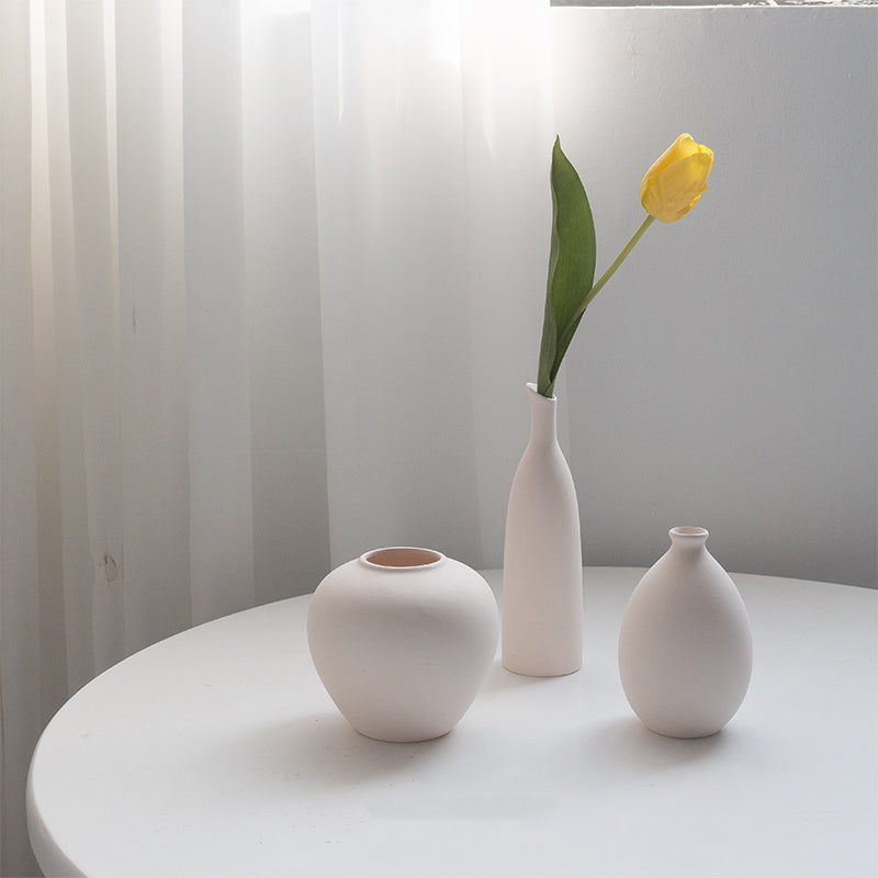 Unburnt Ceramic Small Vase Homestay Art Decoration Dried Flower Decoration