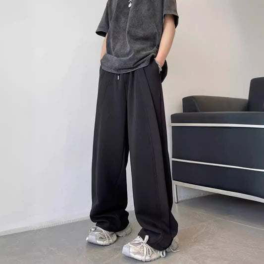 American Deconstruction Sweatpants High Street Pu Shuai Wide-leg Casual Pants