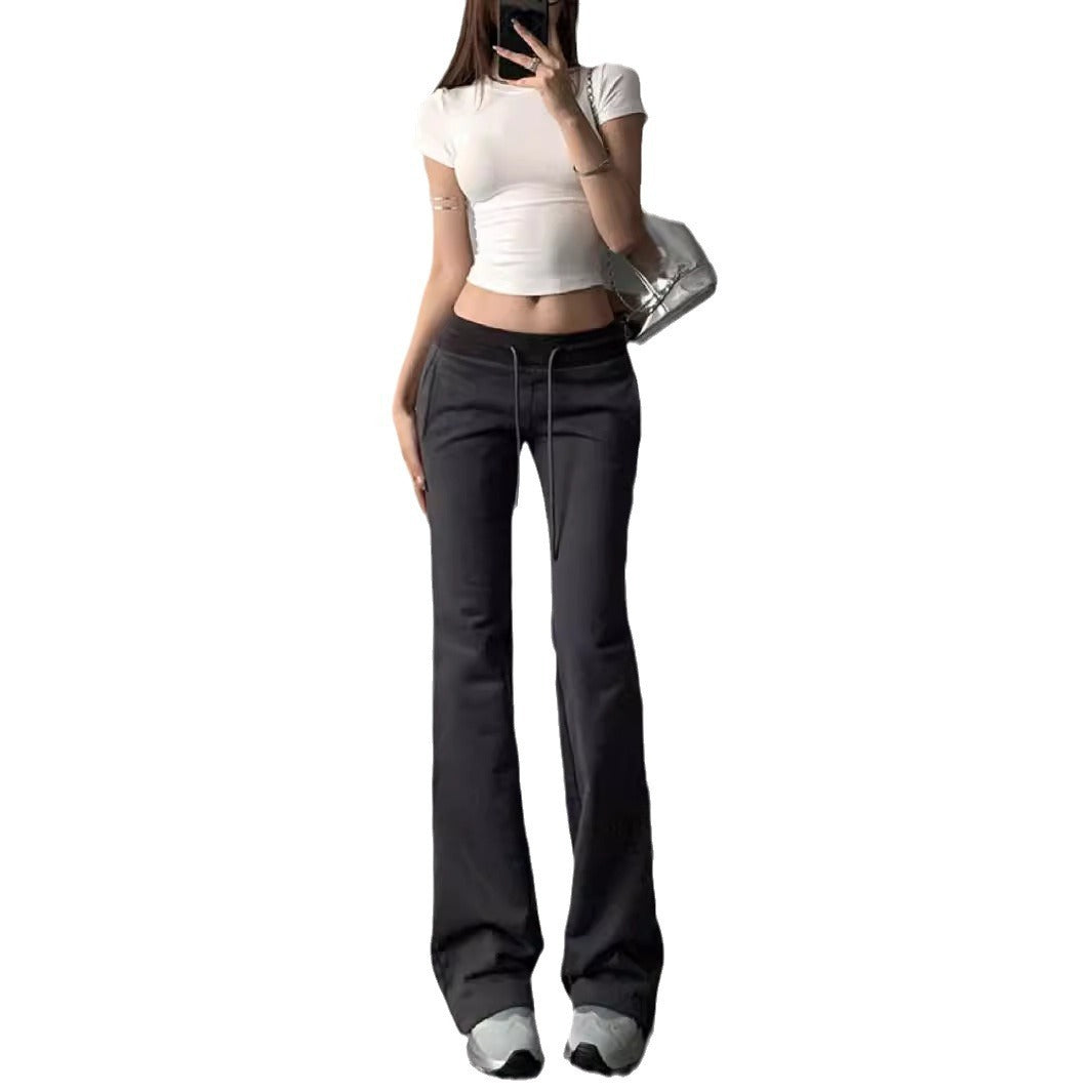Women's Casual Flared Pants Low Waist Yoga Pants