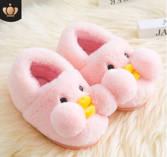 Winter cute cartoon kids cotton shoes for men and women baby shoes small yellow duck cotton slippers children