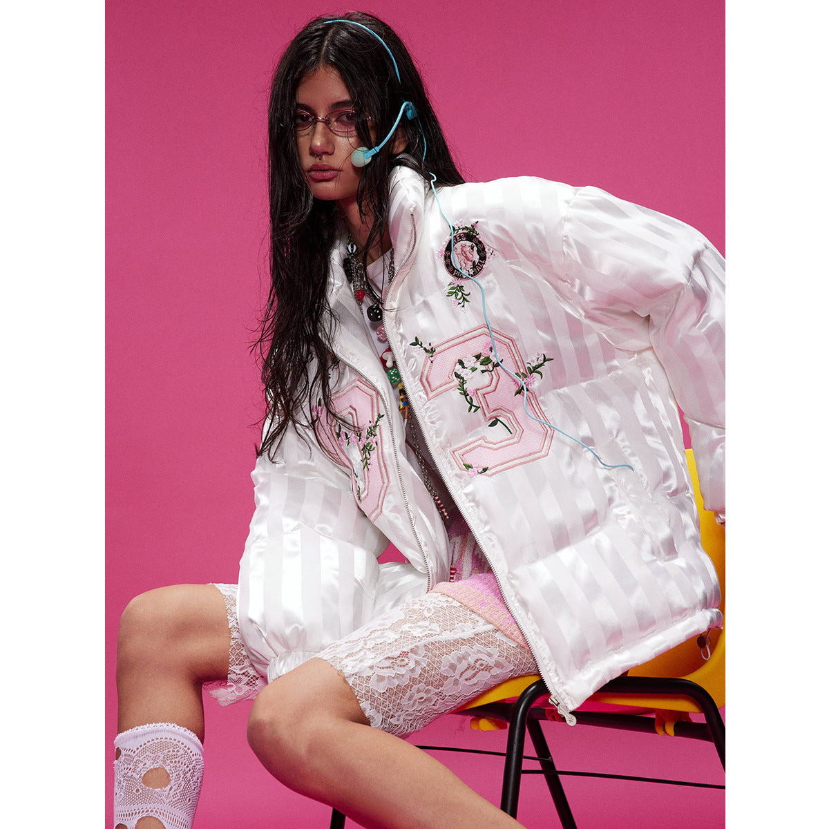 Warm Bread Embroidered Sports Cotton-padded Jacket
