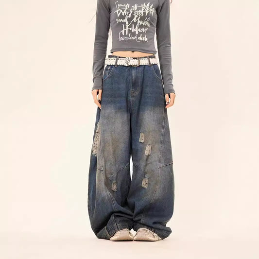 American Retro Loose Slimming Jeans