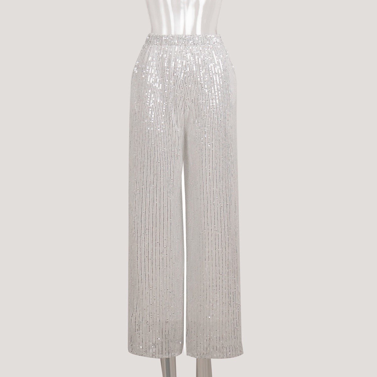 Autumn And Winter Shimmer Sequins Straight Mopping Pants Women