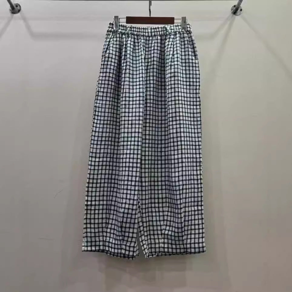 Versatile Lattice New Women's Bottoms Straight-leg Pants