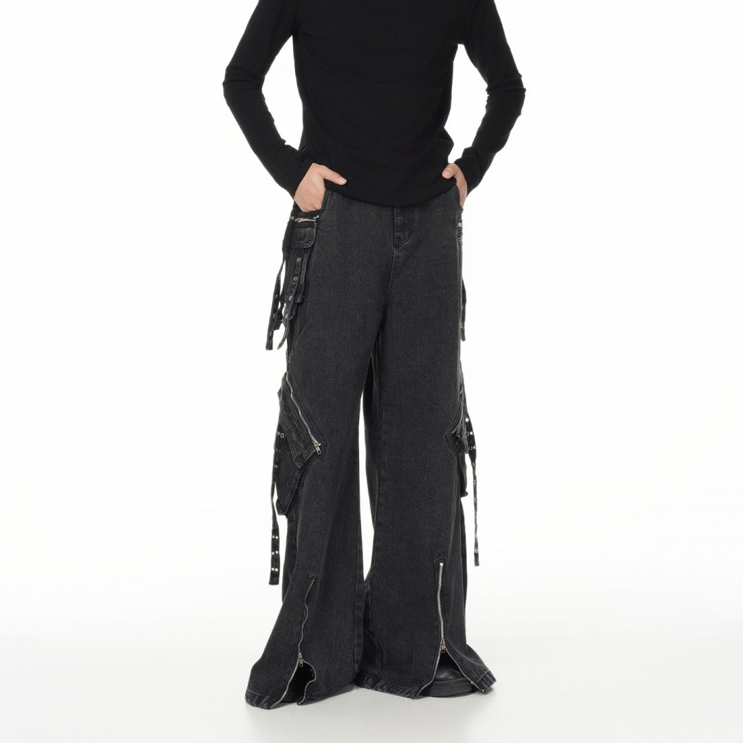 Autumn New Street Fashion Niche Cargo Jeans