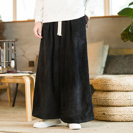 Autumn Men's Corduroy Casual Pants Chinese Style