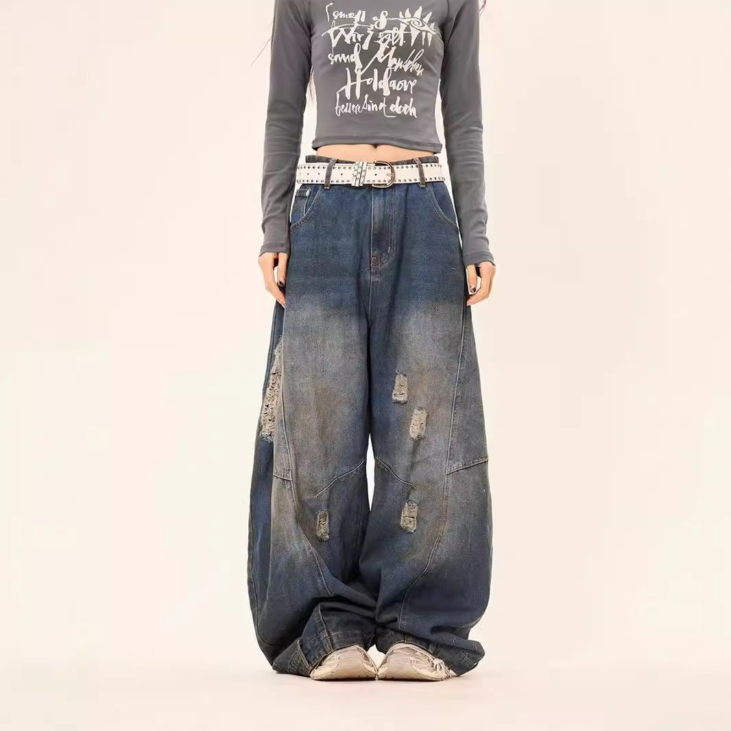 American Retro Loose Slimming Jeans