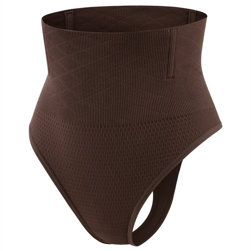 Women's T-shaped pants with strong hip lifting and abdominal tightening, and fish bone steel bone waist waist shaping underwear