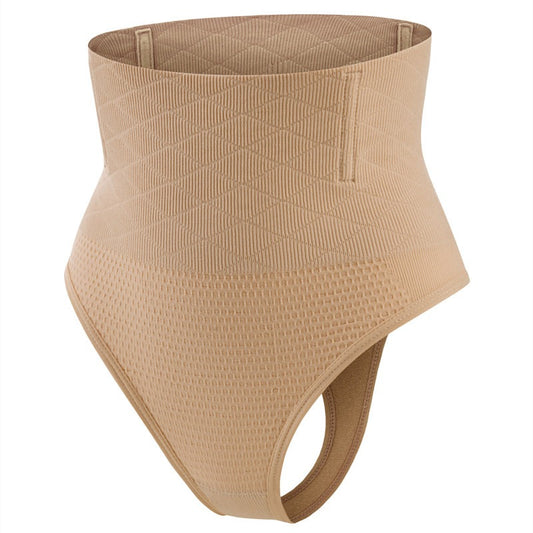 Women's T-shaped pants with strong hip lifting and abdominal tightening, and fish bone steel bone waist waist shaping underwear