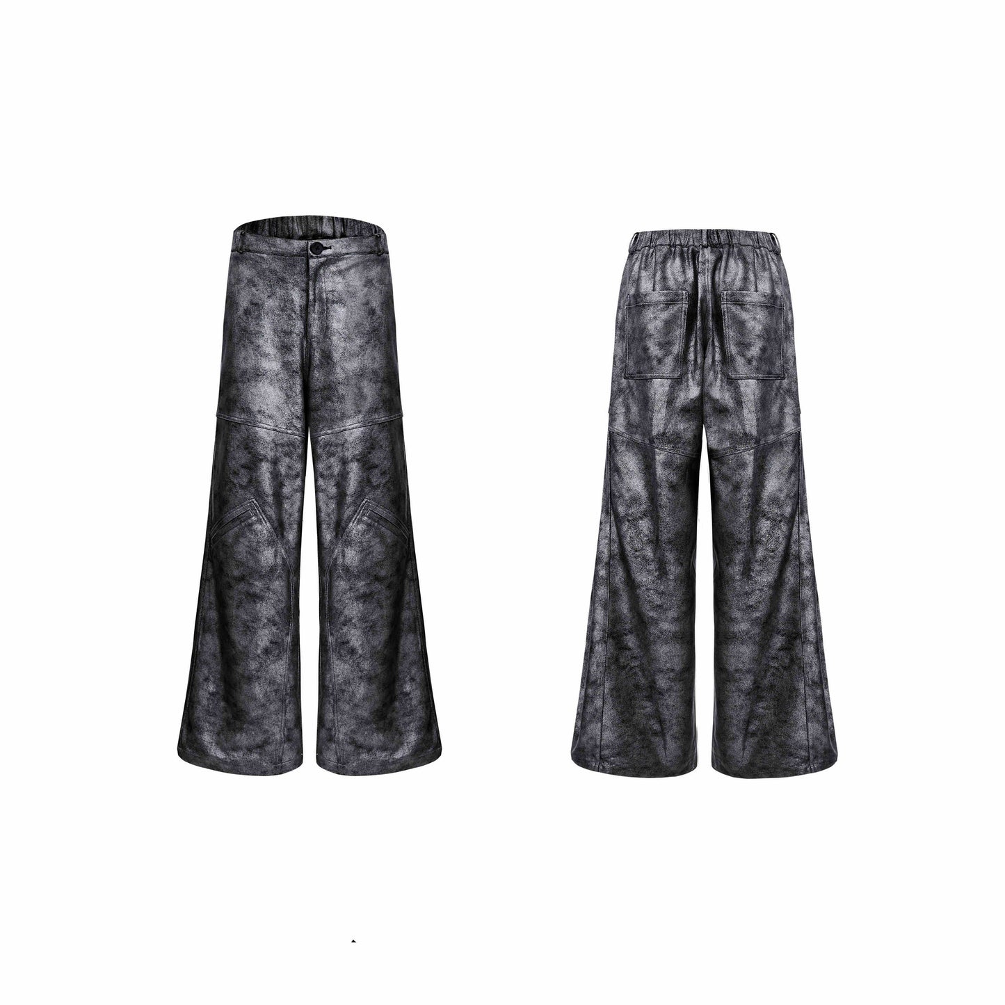Advanced Loose Silver Wide-leg Casual Pants