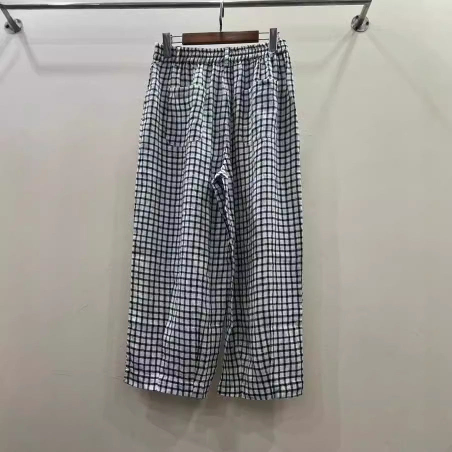 Versatile Lattice New Women's Bottoms Straight-leg Pants