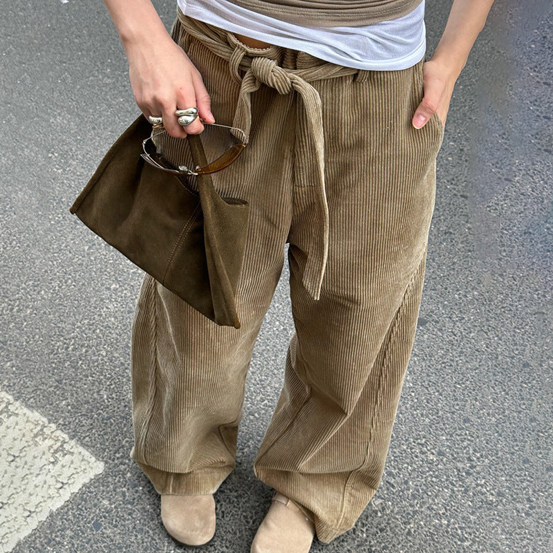 American Retro Style Corduroy Casual Trousers