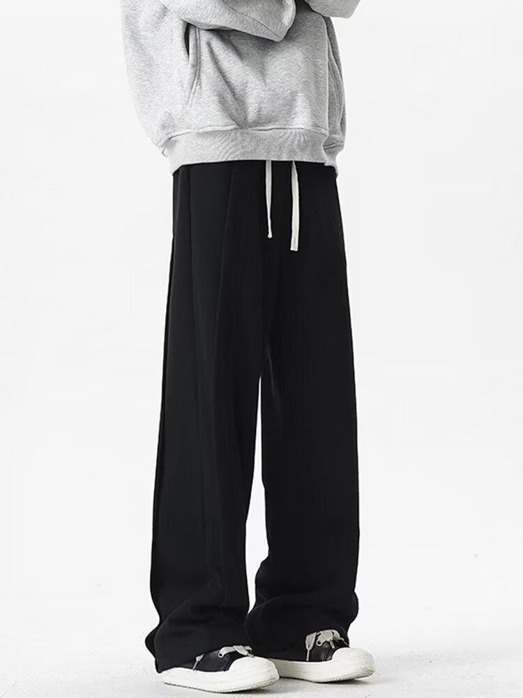 American Deconstruction Sweatpants High Street Pu Shuai Wide-leg Casual Pants