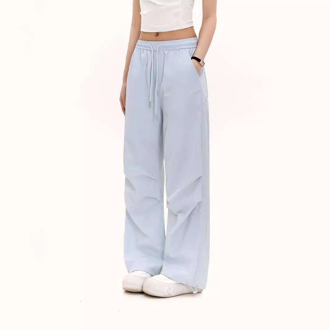 Women's Loose Low Waist Wide Leg Trousers