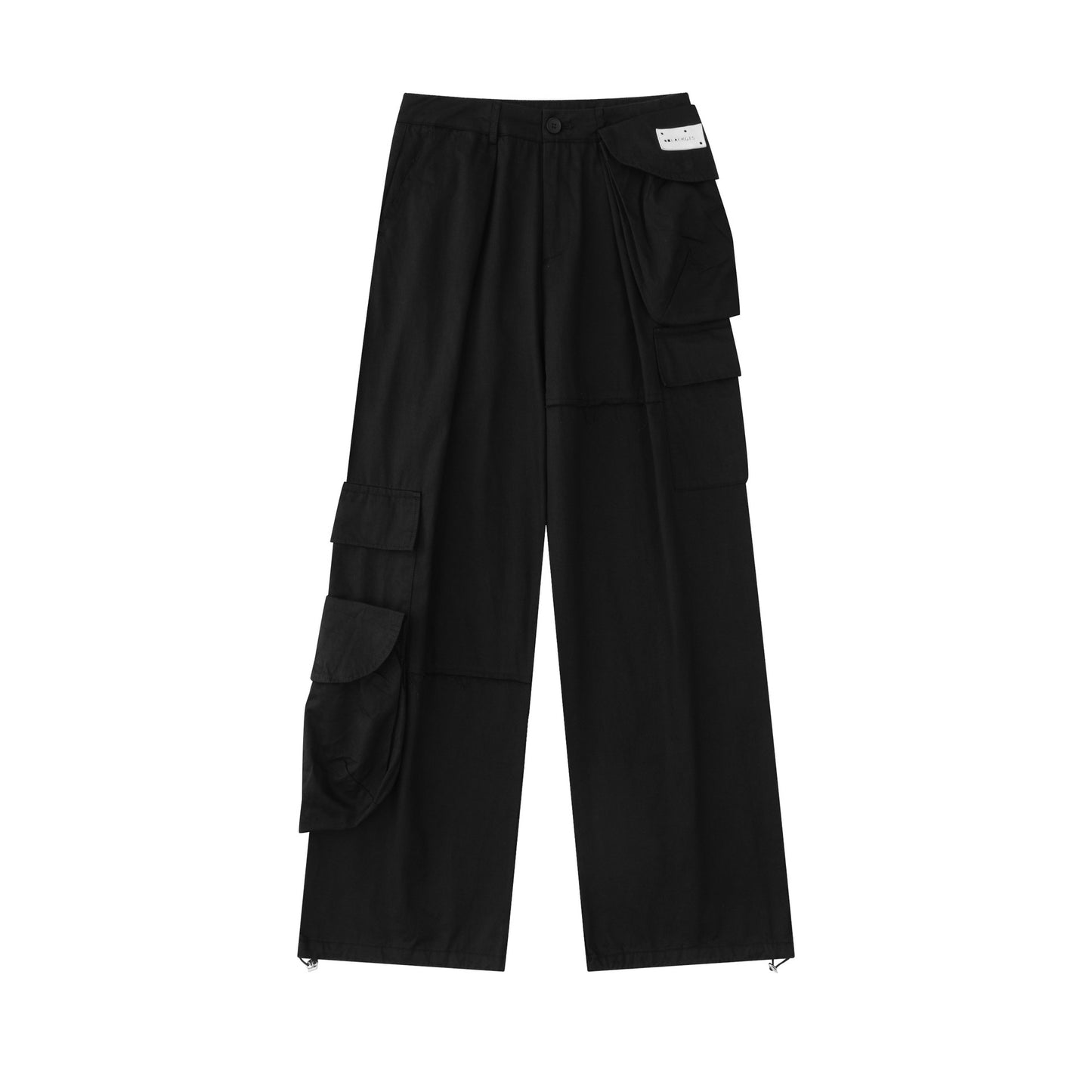 Autumn American Wide Leg Mop Pants Men's Loose Hot Girl Overalls