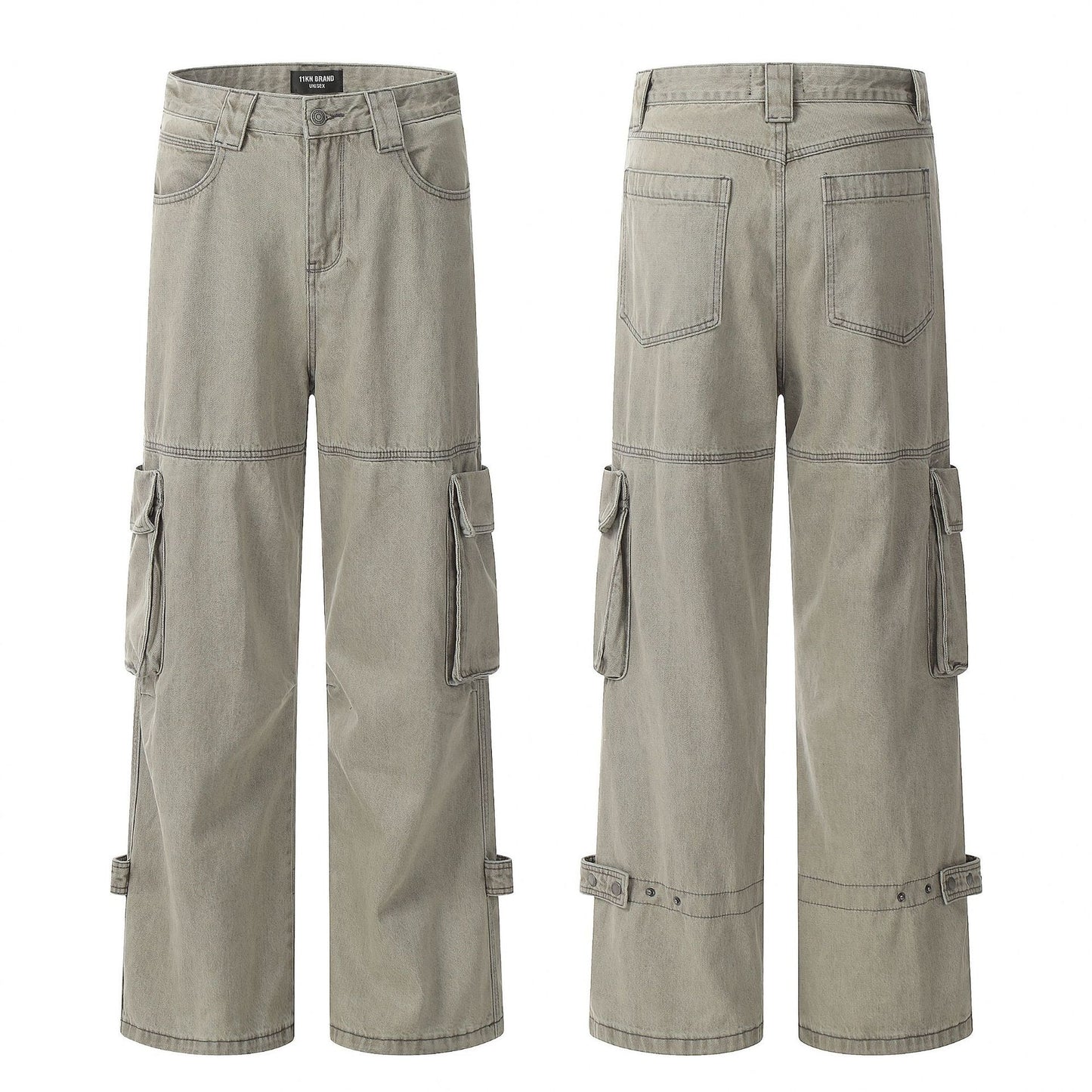 American High Street Multi-pocket Workwear Jeans
