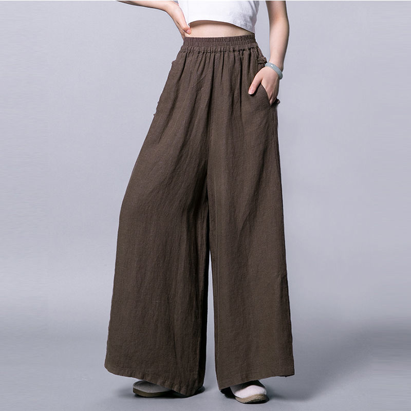 Women's Cotton And Linen Thin Wide-leg Pants